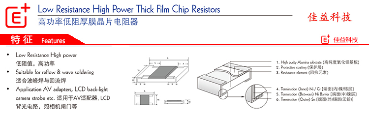 厚声2W贴片电阻特征